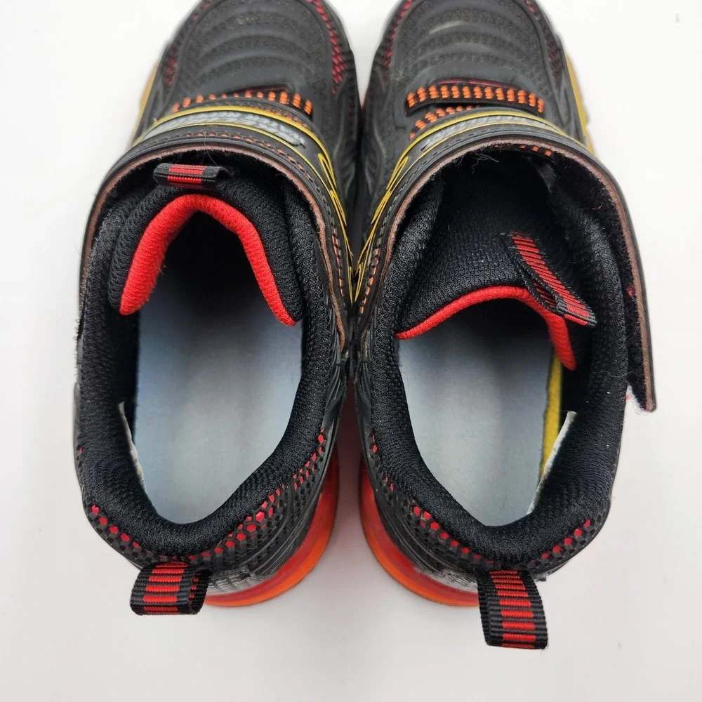 Skechers Hydro Lights 400116L Sneaker Boys 1.5 Black Red Water Repellent Shoes